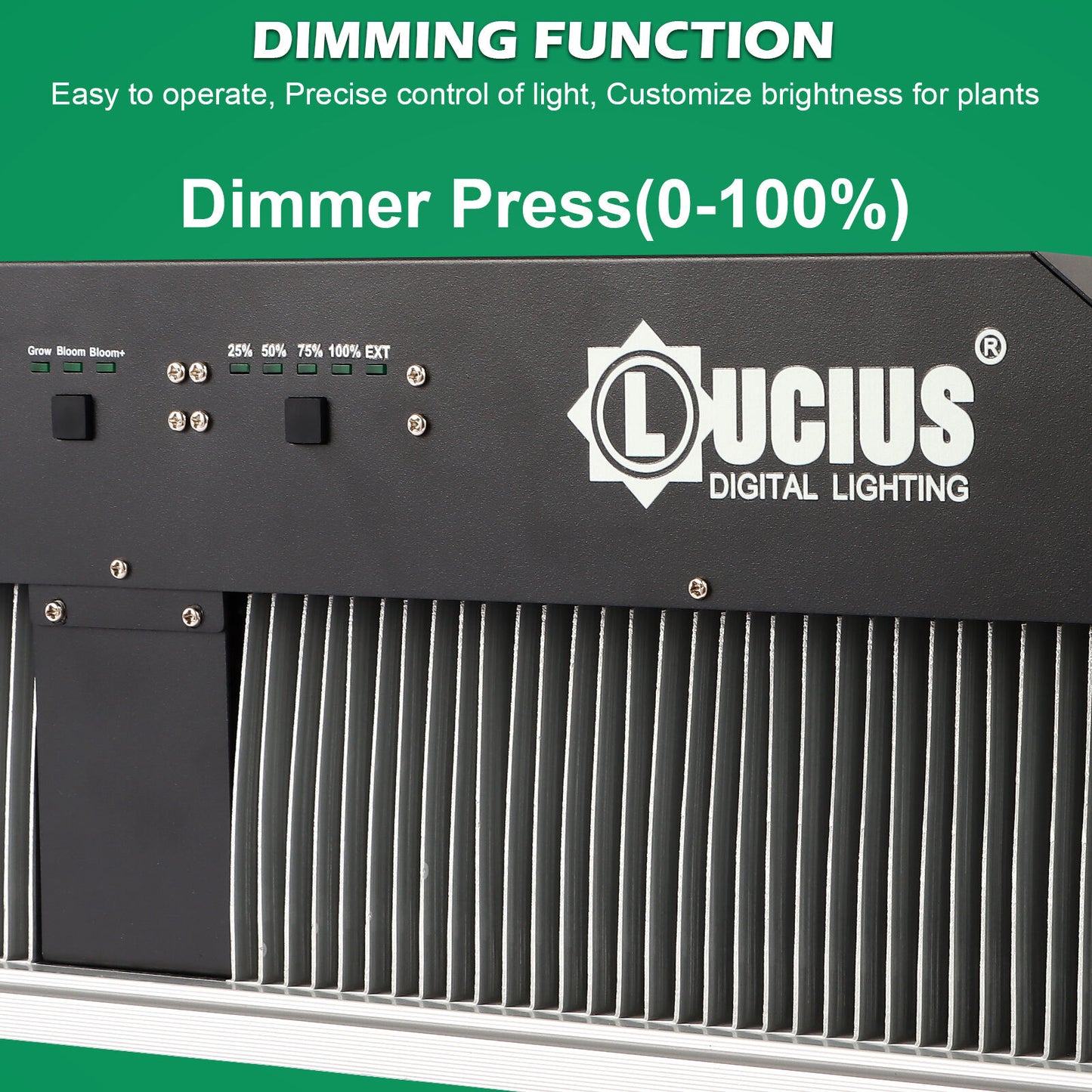 800W Samsung LM281B LED Grow Greenhouse TopLight IP67 | Lucius Swing Label
